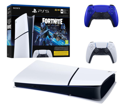 Konsola PS5 Sony PlayStation 5 Slim Digital (Fortnite ) +  pad Cobalt Blue